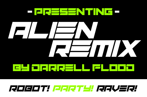 Alien Remix: A Sci-Fi Inspired Display Font for Modern Publishing
