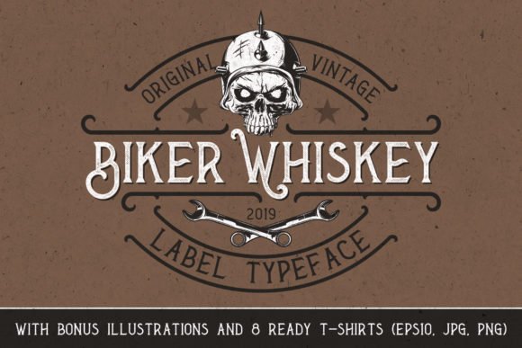 Biker Whiskey Font for Business Branding