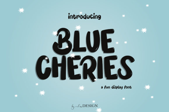 Blue Cheries: A Playful Font for Editorial Design