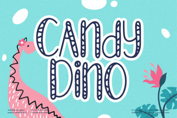 Candy Dino: A Playful Display Font for Digital Creativity