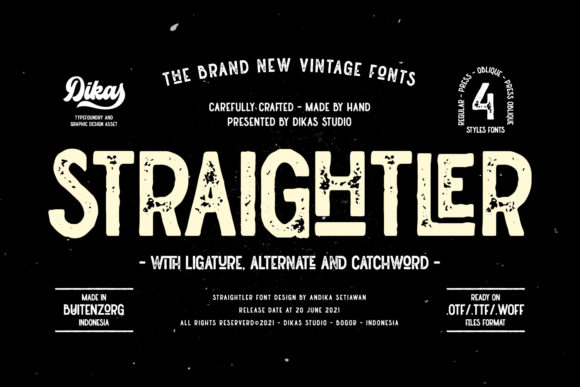 Enhance Your Craft Projects with the Bold Straightler Font