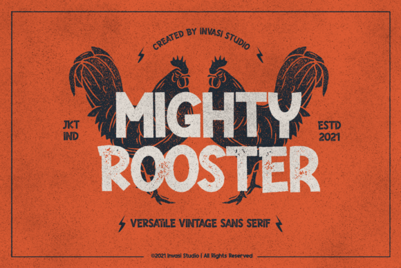 Mighty Rooster Display Font for Web Design