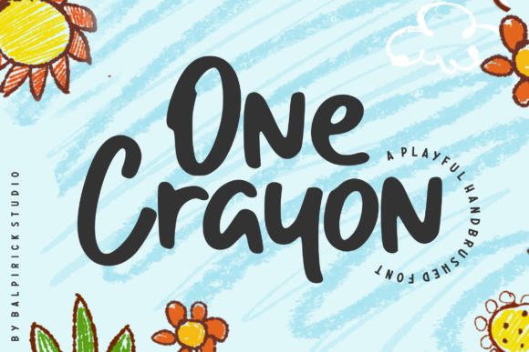 One Crayon Font for Handmade Creations