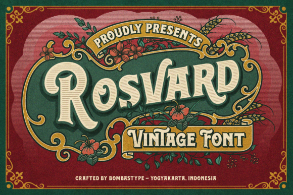 Rosvard: A Vintage Display Font for Polished Branding