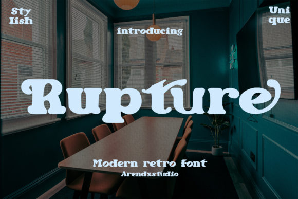Rupture: A Modern Display Font for Handmade Creations