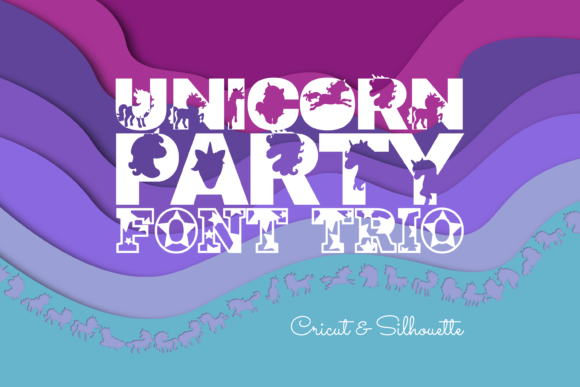 Unicorn Party Trio: A Playful Font for Creative Branding